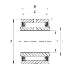 INA  NA4903-2RSR, ߴϵ 49,ഽܷ