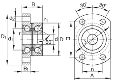 INA ǽӴеԪ ZKLFA1263-2RS, ˫,˿ܰװ,ഽʽܷ,бƽ