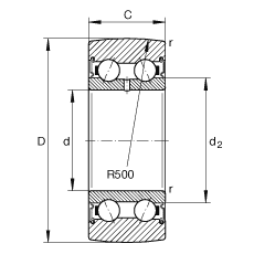 INA  LR50/7-2RSR, ˫,ܷ