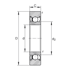 INA  LR204-X-2RSR, ˫ܷ