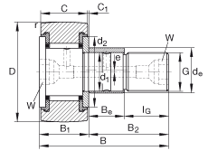 INA ˨͹ KRE32-PP, ,ƫȦ,ƽȦ