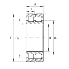 INA Բ SL014956, ̶,˫,װ,ߴϵ 49