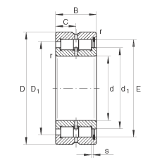 INA Բ SL185024, ̶,˫,װ,ߴϵ 50