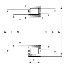 FAG Բ NJ2338-EX-M1,  DIN 5412-1 ׼Ҫߴ, 붨λ, ɷ, ּ