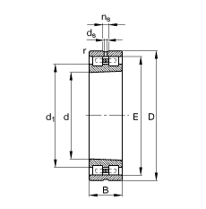 FAG Բ NN3072-AS-K-M-SP,  DIN 5412-4 ׼Ҫߴ, Ƕλ, ˫,׶,׶ 1:12 ,ɷ, ּ,Сľڲ϶,ƹ