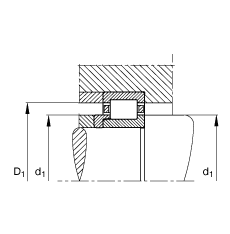 FAG Բ NJ2334-EX-M1 + HJ2334EX,  DIN 5412-1 ׼Ҫߴ,  L Ȧ,λ, ɷ, ּ