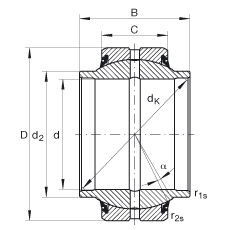 INA ؽ GE40-HO-2RS,  DIN ISO 12 240-1 ׼, ά,ഽܷ