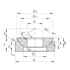 INA ؽ GE40-AX,  DIN ISO 12 240-3 ׼,ά