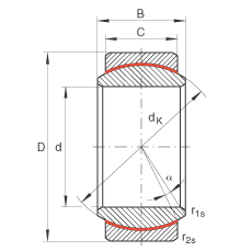 INA ؽ GE30-UK,  DIN ISO 12 240-1 ׼,ά