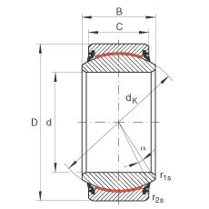 INA ؽ GE140-UK-2RS,  DIN ISO 12 240-1 ׼, ά,ഽܷ