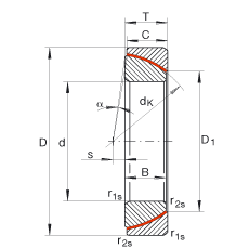 INA ǽӴؽ GE130-SW,  DIN ISO 12 240-2 ׼,ά