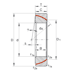 INA ǽӴؽ GE140-SW,  DIN ISO 12 240-2 ׼,ά