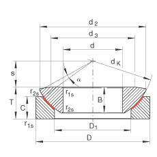 INA ؽ GE180-AW,  DIN ISO 12 240-3 ׼,ά