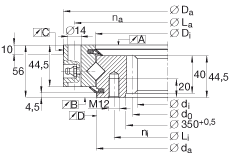 INA  XSI140414-N, ׼ϵ 14,ϳ,ഽʽܷ