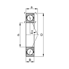 FAG  B7000-E-T-P4S, ,ɶԻԪװ,Ӵ  = 25,ƹ