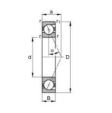 FAG  B7006-E-T-P4S, ,ɶԻԪװ,Ӵ  = 25,ƹ