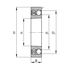 FAG Ե 2319-K-M-C3,  DIN 630 ׼Ҫߴ, ׶,׶ 1:12