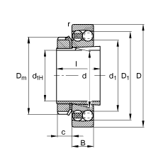 FAG Ե 2322-K-M-C3 + H2322,  DIN 630  DIN 5415 ׼Ҫߴ, ׶׺ͽ