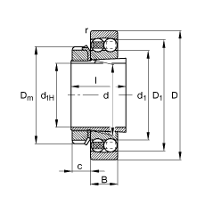 FAG  1320-K-M-C3 + H320, Ҫߴ DIN 630  DIN 5415 ׼,׶׺ͽ