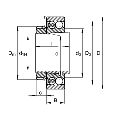 FAG Ե 2213-K-2RS-TVH-C3 + H313,  DIN 630  DIN 5415 ׼Ҫߴ, ׶׺ͽ,ഽܷ