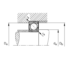 FAG ǽӴ 7007-B-2RS-TVP, Ӵ = 40,ഽʽܷ