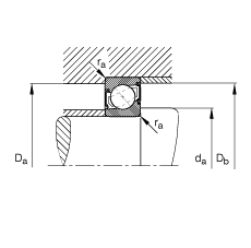 FAG ǽӴ 7201-B-2RS-TVP, Ҫߴ DIN 628-1 ׼,Ӵ  = 40,ഽʽܷ