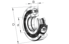 FAG ĵӴ QJ348-N2-MPA,  DIN 628-4 Ҫߴ, Բж,ʷȦ,ֹ