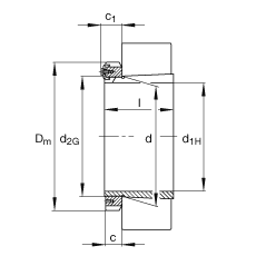 FAG  H3984-HG,  DIN 5415 ׼Ҫߴ, ׶ 1:12