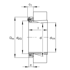 FAG  H3964-HG,  DIN 5415 ׼Ҫߴ, ׶ 1:12