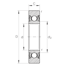 INA  LR200-X-2RS, ˫ܷ