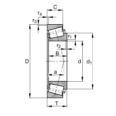 FAG Բ׶ KLM48548-LM48510, ӢƳߴ,ɷ,ڻɶ