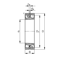 FAG Ĺ 23184-K-MB,  DIN 635-2 ׼Ҫߴ, ׶,׶ 1:12