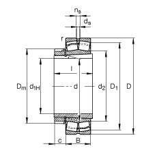 FAG Ĺ 23218-E1-K-TVPB + H2318,  DIN 635-2 ׼Ҫߴ, ׶׺ͽ