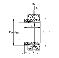 FAG Ĺ 22252-B-K-MB + H3152X,  DIN 635-2 ׼Ҫߴ, ׶׺ͽ